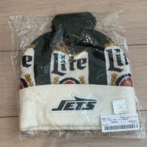 Miller Lite New York Jets Beanie - Green and Cream